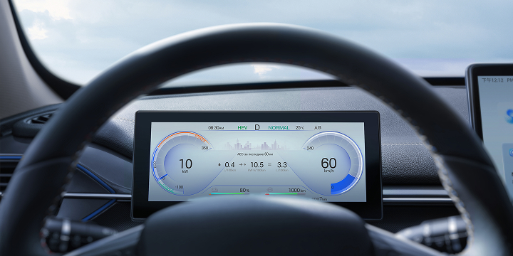 Приборная панель нового BYD Chazor